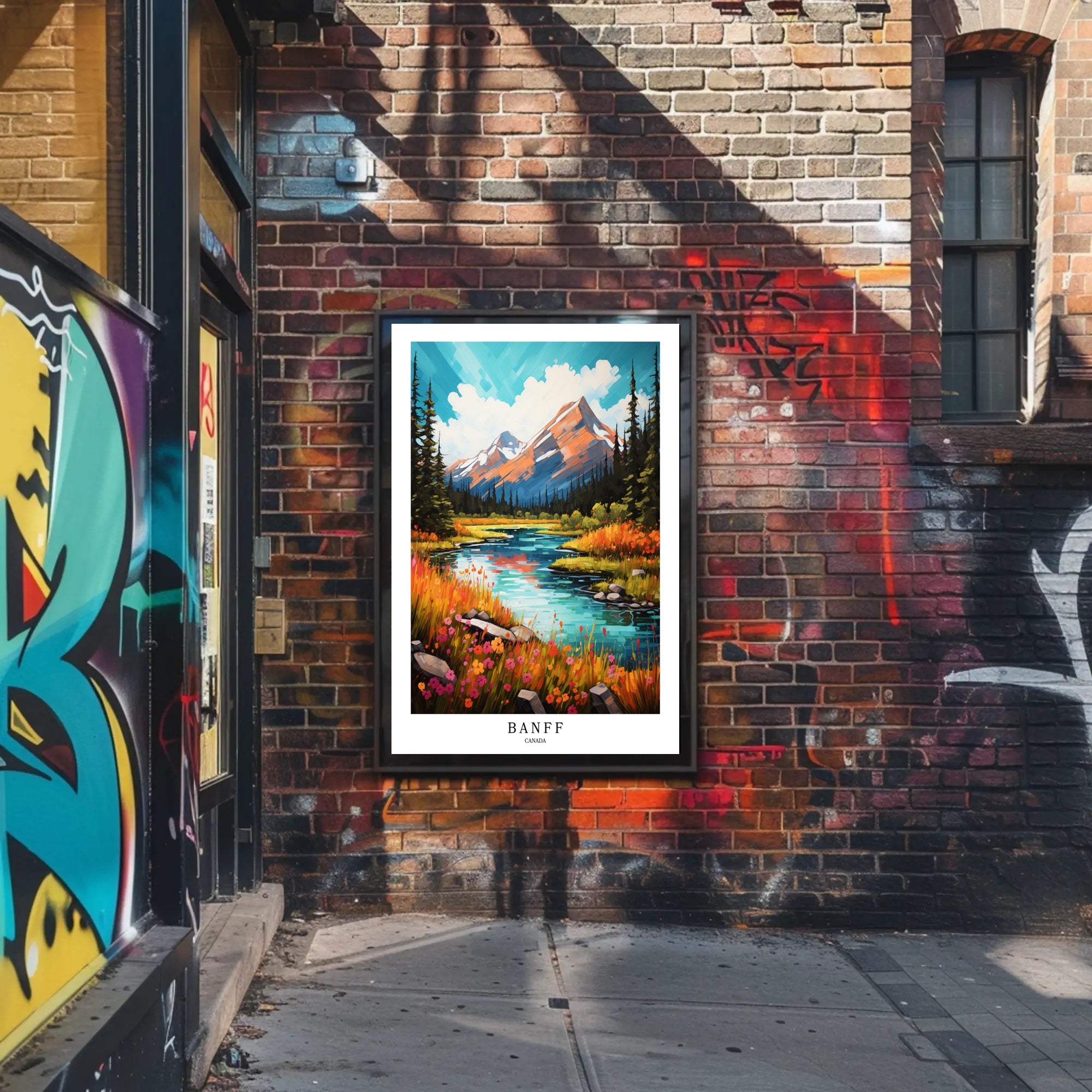 Banff Scenic Landscape Modern National Park Poster PosterGoat