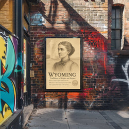 Wyoming Trailblazer of Rights and Nature Poster PosterGoat