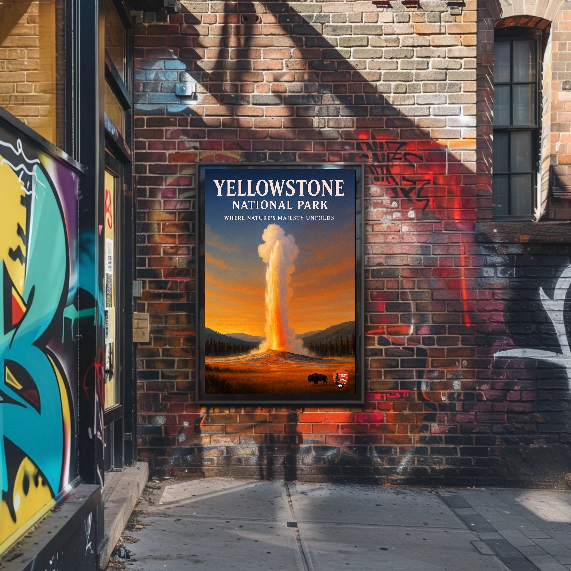 Yellowstone National Park Where Nature's Majesty Unfolds Poster PosterGoat