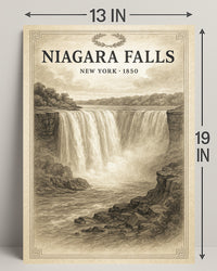 Niagara Falls New York 1850 Poster PosterGoat