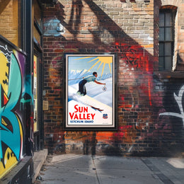 Sun Valley Skiing Adventure Poster PosterGoat