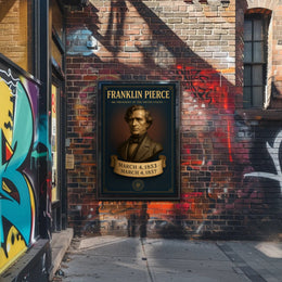 Franklin Pierce vintage presidential portrait poster PosterGoat