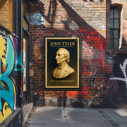 Prestigious Vintage Poster Featuring 10th U.S. President PosterGoat