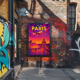 Fly to Paris Poster