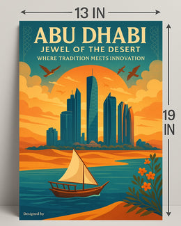 Abu Dhabi Jewel of the Desert Urban Cityscape Poster