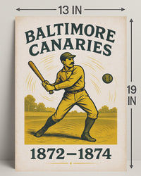 Baltimore Canaries Baseball Poster PosterGoat