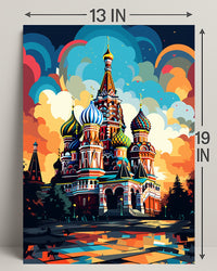 Vibrant St. BasilS Cathedral Poster