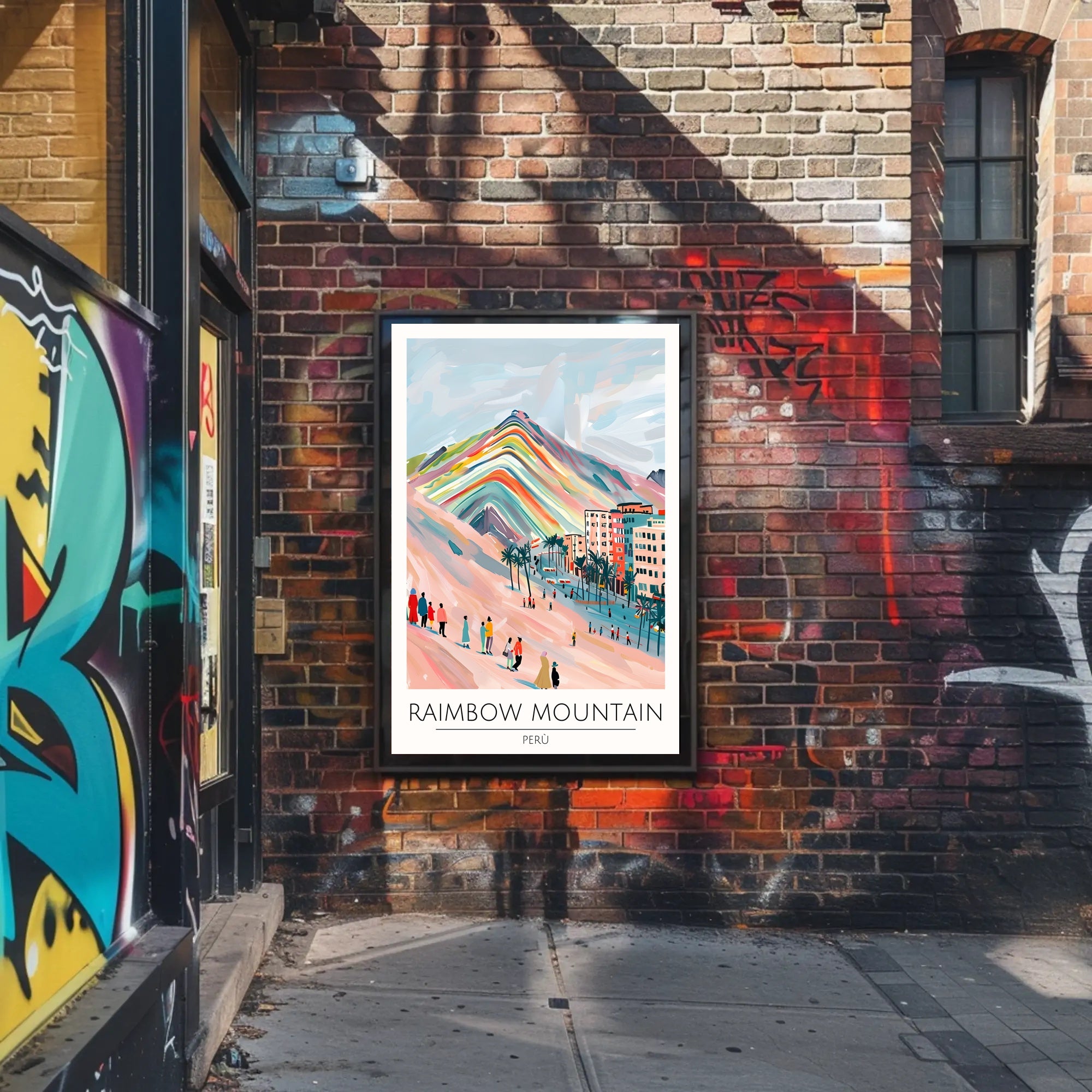 Rainbow Mountain Poster PosterGoat