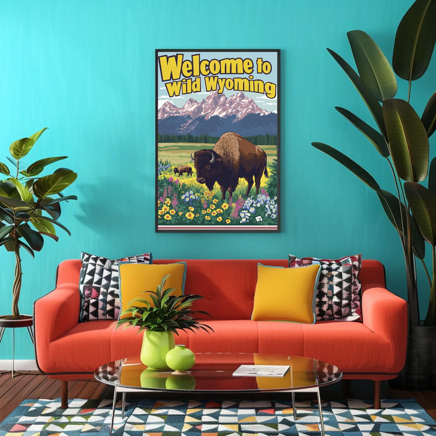 Welcome to Wild Wyoming Vintage Poster