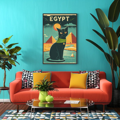 Egyptian Cat Mystique Poster