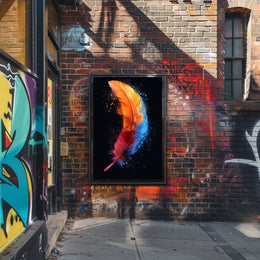 Vibrant Feather Art Poster