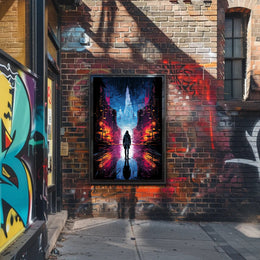 Neon Cityscape Poster