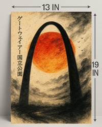 Gateway Arch Sunset: Artistic National Park Poster