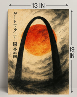 Gateway Arch Sunset: Artistic National Park Poster