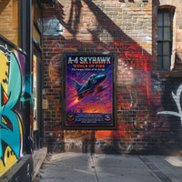 A-4 Skyhawk Jet: Vintage Military Aviation Poster