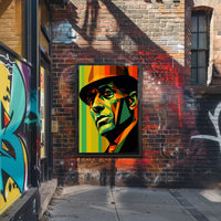 Vibrant Geometric Portrait Poster PosterGoat