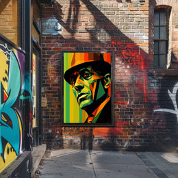 Vibrant Geometric Portrait Poster PosterGoat