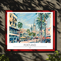 Portland Cityscape Poster PosterGoat