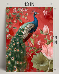 Peacock Elegance: Exotic Animal Art Poster