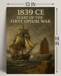1839 CE First Opium War Historical Poster Print PosterGoat