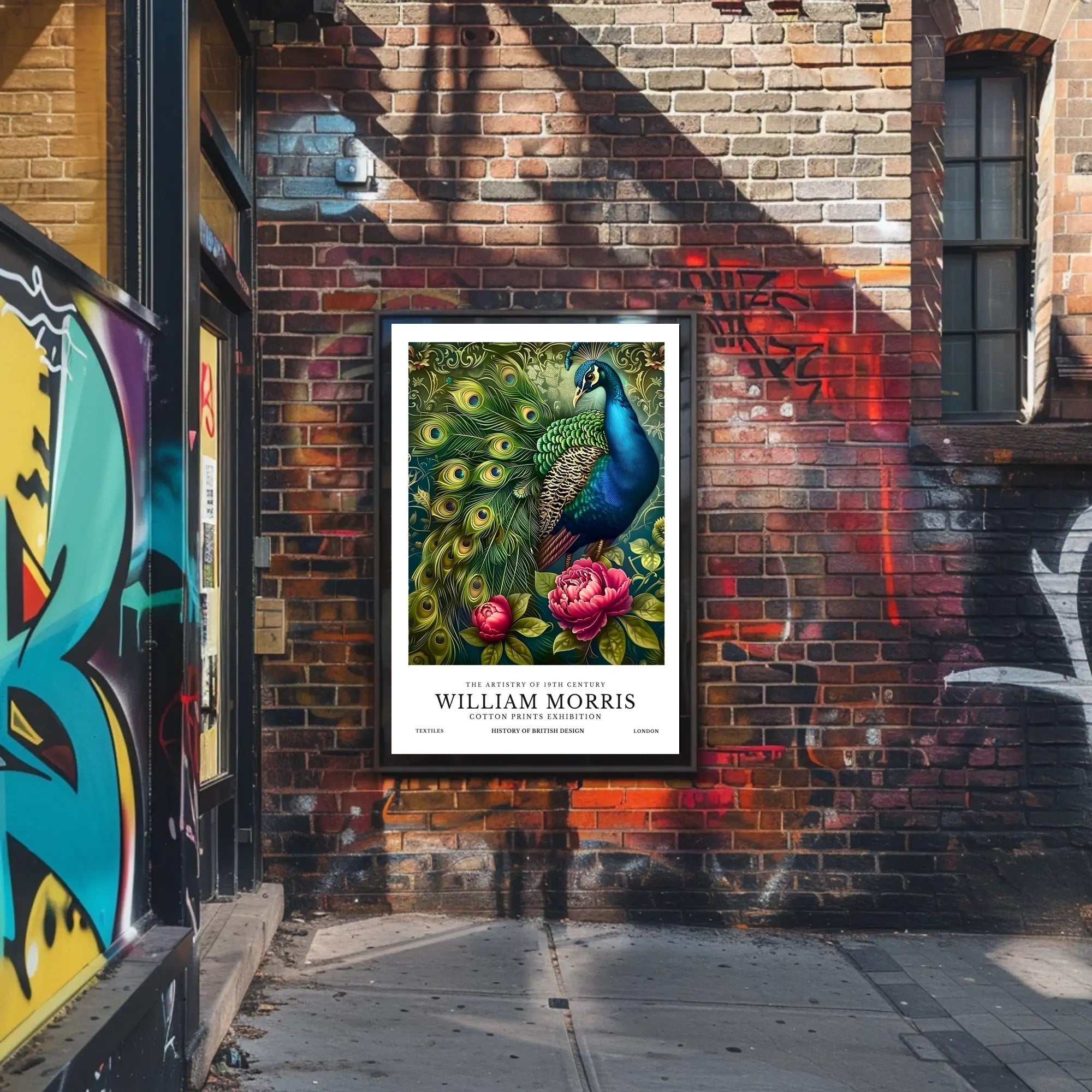 William Morris Textile Artistry Exhibition Cultural or Heritage Poster