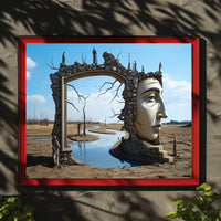 Surreal Desert Landscape Art: Abstract or Artistic Poster
