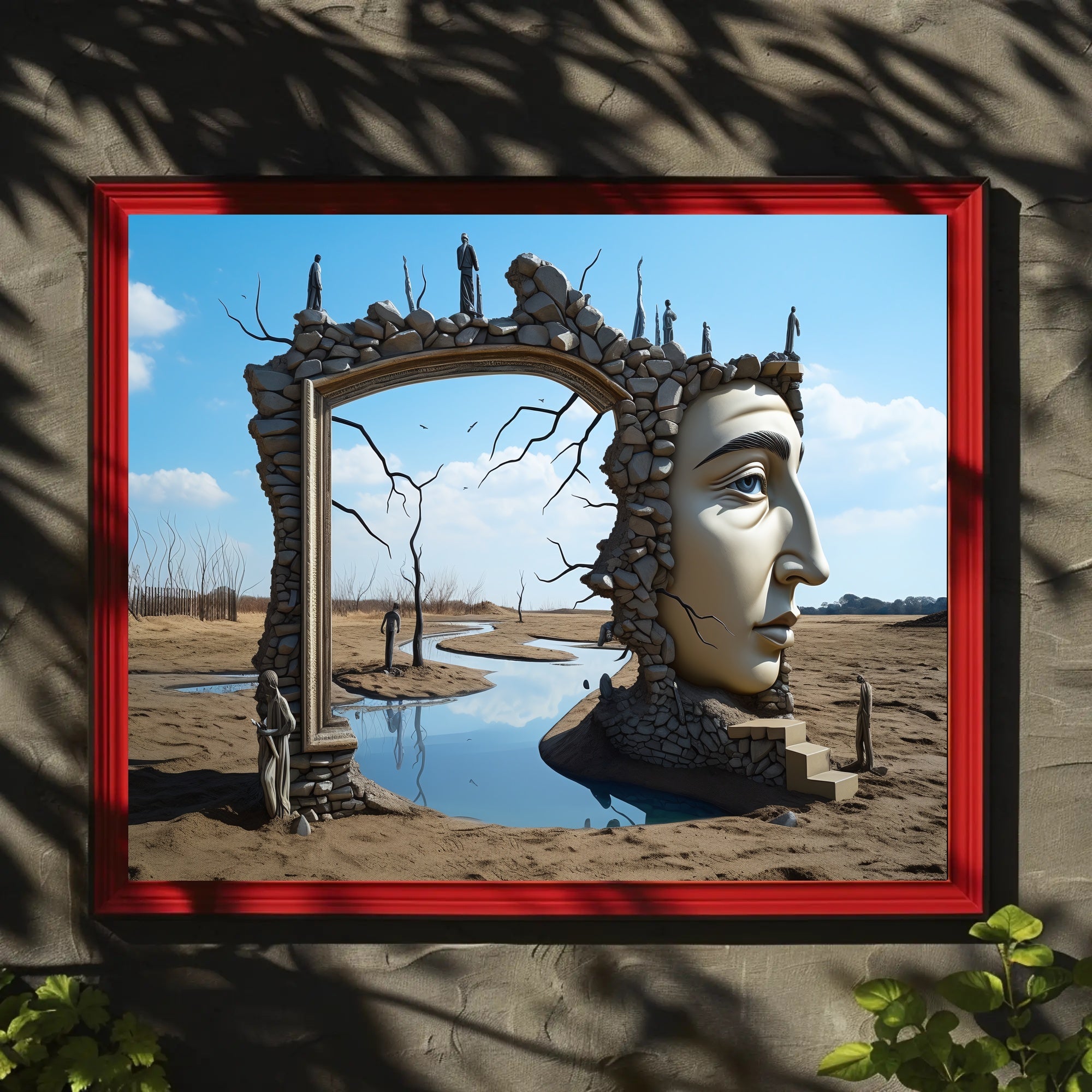 Surreal Desert Landscape Art: Abstract or Artistic Poster