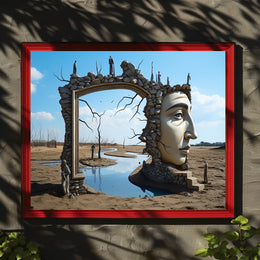 Surreal Desert Landscape Art: Abstract or Artistic Poster