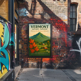 Vermont Nature Landscape Mountains Forests Poster