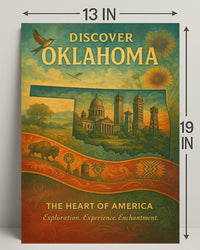 Discover Oklahoma Wall Art Print Decor PosterGoat