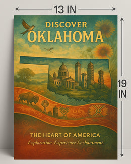Discover Oklahoma Wall Art Print Decor PosterGoat