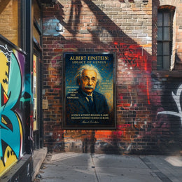 Albert Einstein Inspirational Vintage Art Poster Print