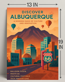 Discover Albuquerque Wall Art Print PosterGoat