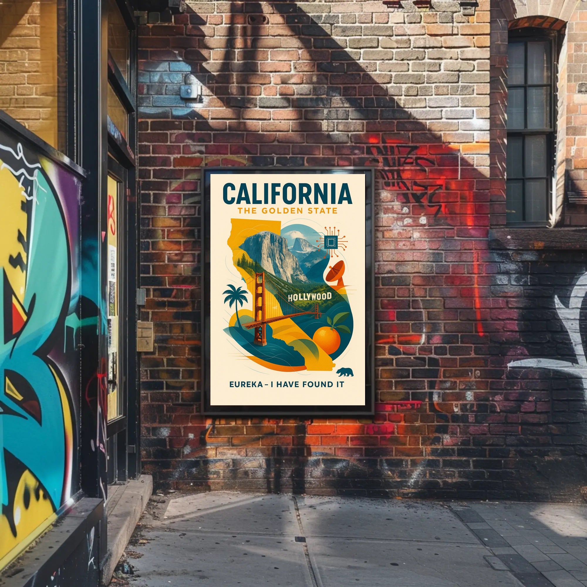 California Adventure: Vintage Travel Poster
