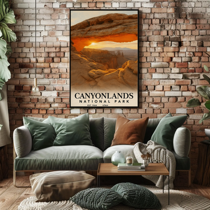 Canyonlands National Park Majestic Arch Adventure Travel Poster