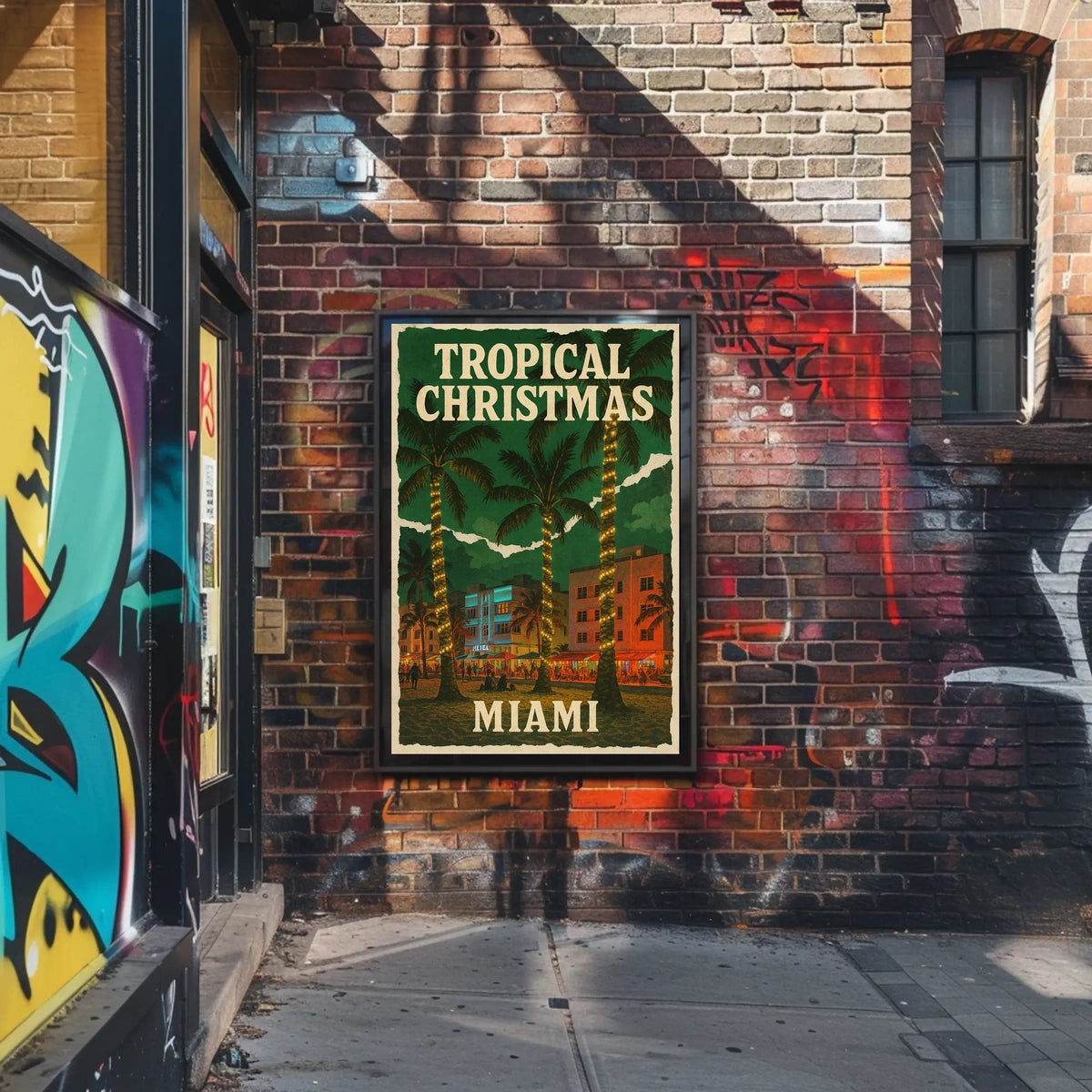 Tropical Christmas in Miami Poster
