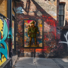 Robin Hood Meets Abstract Urban Pop Culture Poster