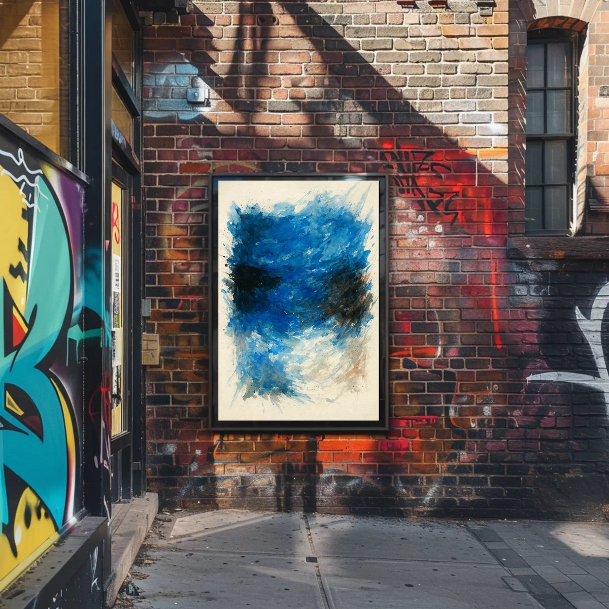 Abstract Blue Swirl Abstract Poster
