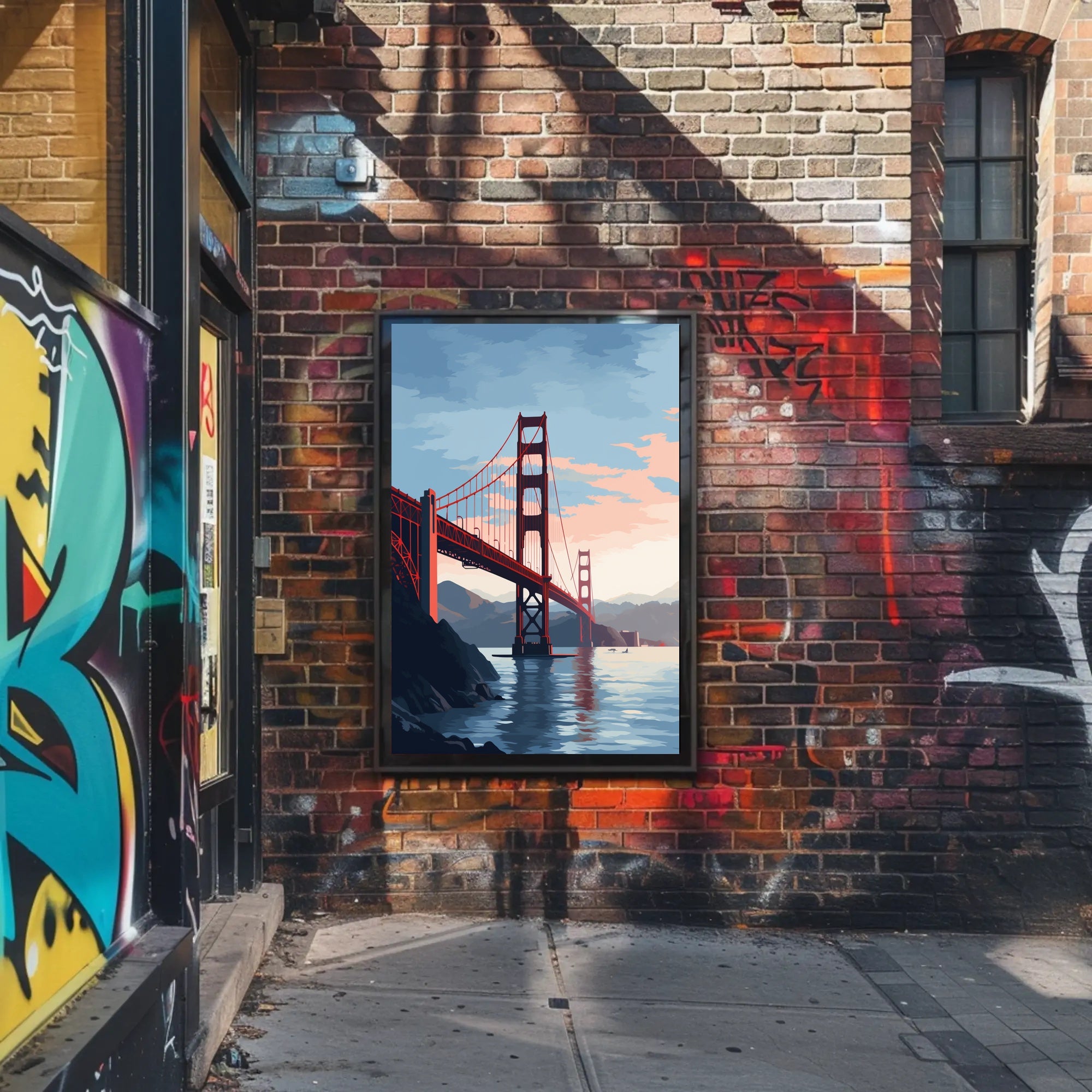 Golden Gate Bridge At Sunset Poster
