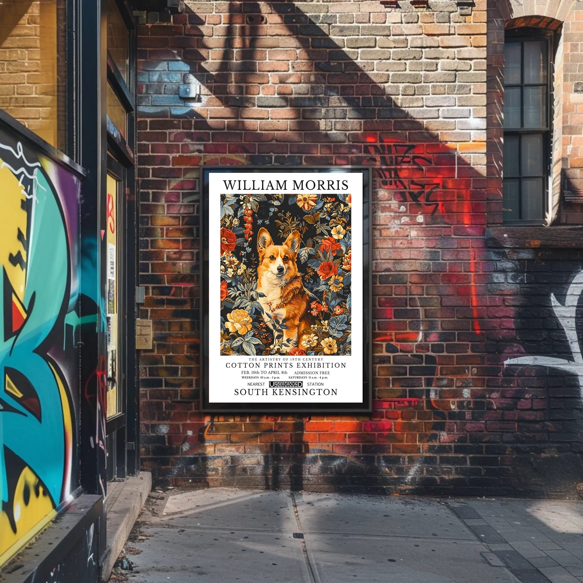 Elegantly Crafted Corgi Design: Abstract or Artistic Poster