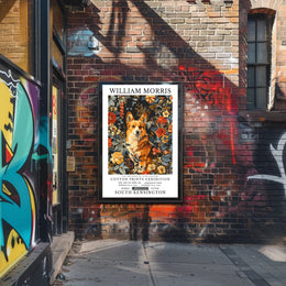 Elegantly Crafted Corgi Design: Abstract or Artistic Poster