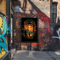 Cosmic Encounter At Sunset Poster