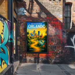 Discover Orlando Poster PosterGoat