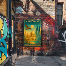 Abu Dhabi Cityscape Jewel of the Emirates Cultural Poster