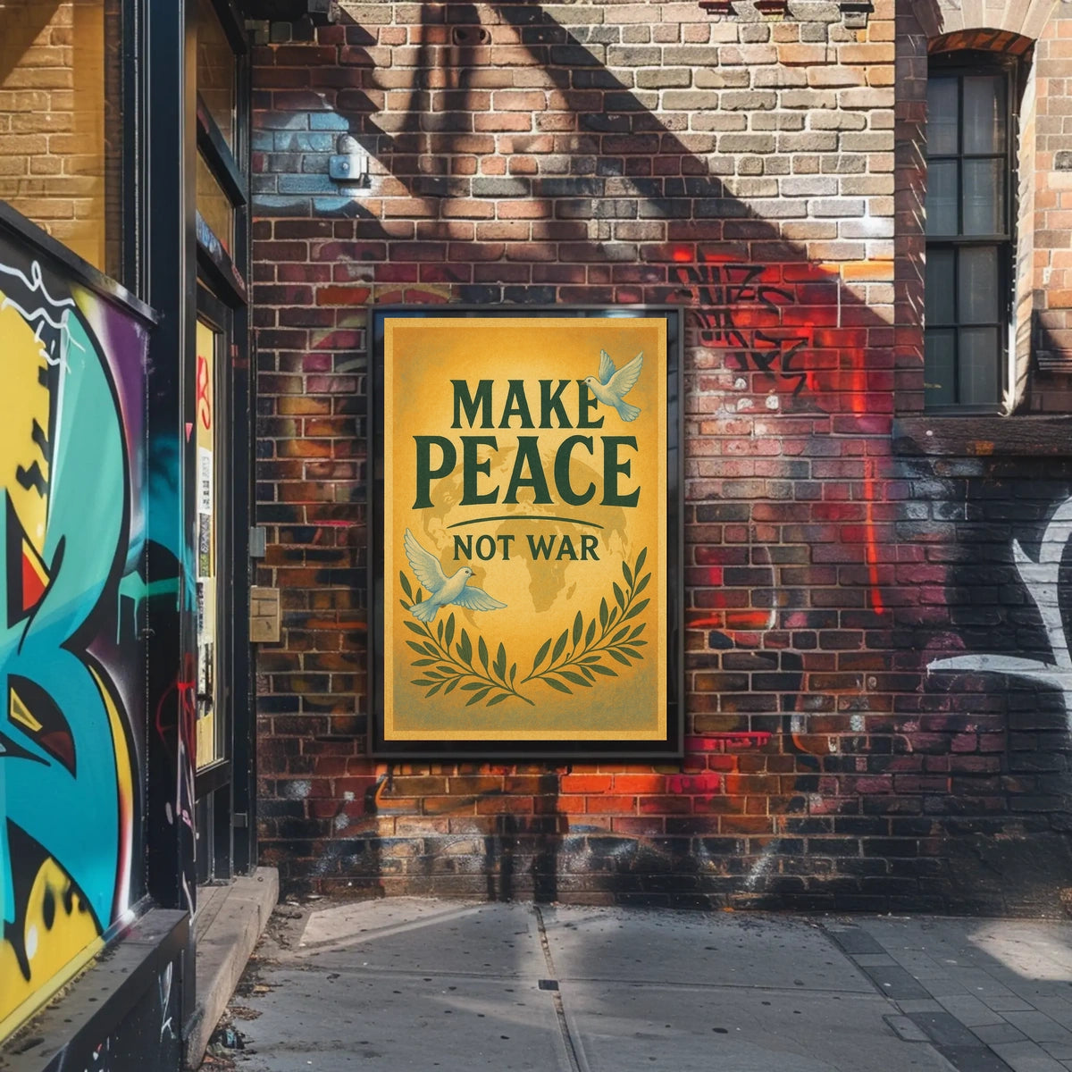 Make Peace Not War Vintage Poster