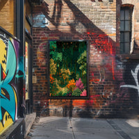 Enchanted Night Forest Fantasy with Stars Poster