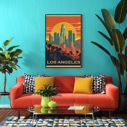 Los Angeles Vintage Travel Poster