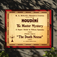 Houdini Vintage Film Serial Advertisement Cultural Poster
