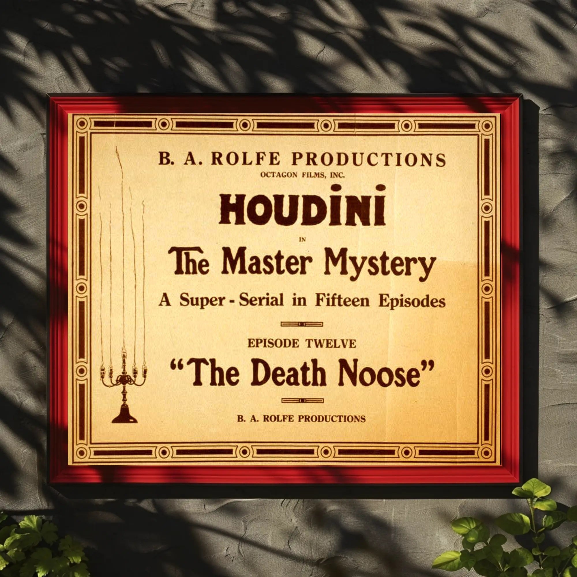 Houdini Vintage Film Serial Advertisement Cultural Poster