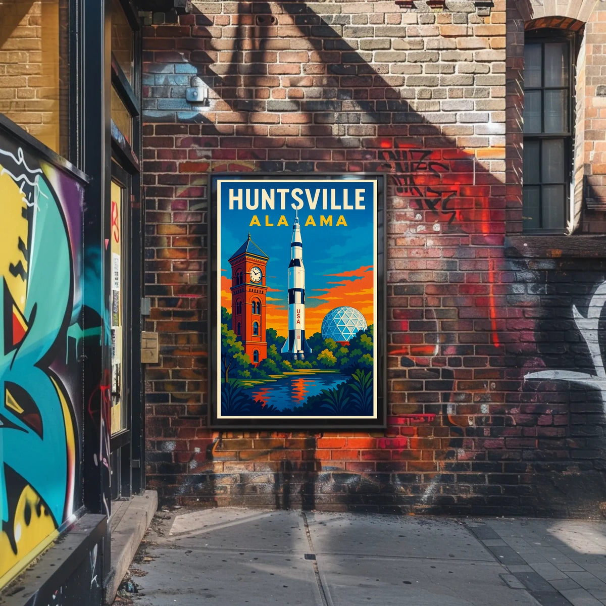 Huntsville Landmarks Poster